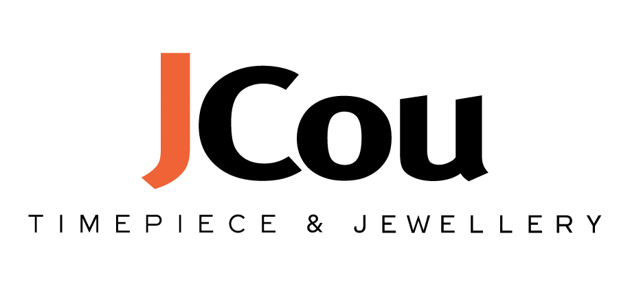 JCou Timepiece & Jewellery logo with an orange stylized J and black text.