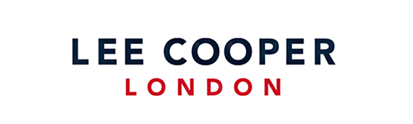 Lee Cooper brand name with London written underneath in red.