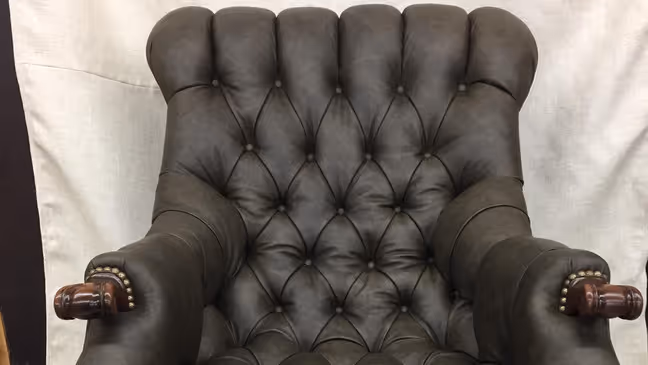 Examples of work by Garry Field, upholsterer for more than 57 years