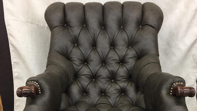 Examples of work by Garry Field, upholsterer for more than 57 years