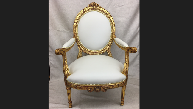 Examples of work by Garry Field, upholsterer for more than 57 years