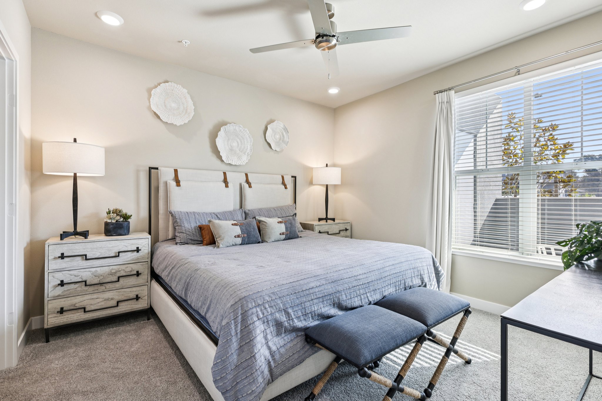 Bedroom with bed l 1 & 2-Bedroom Homes 