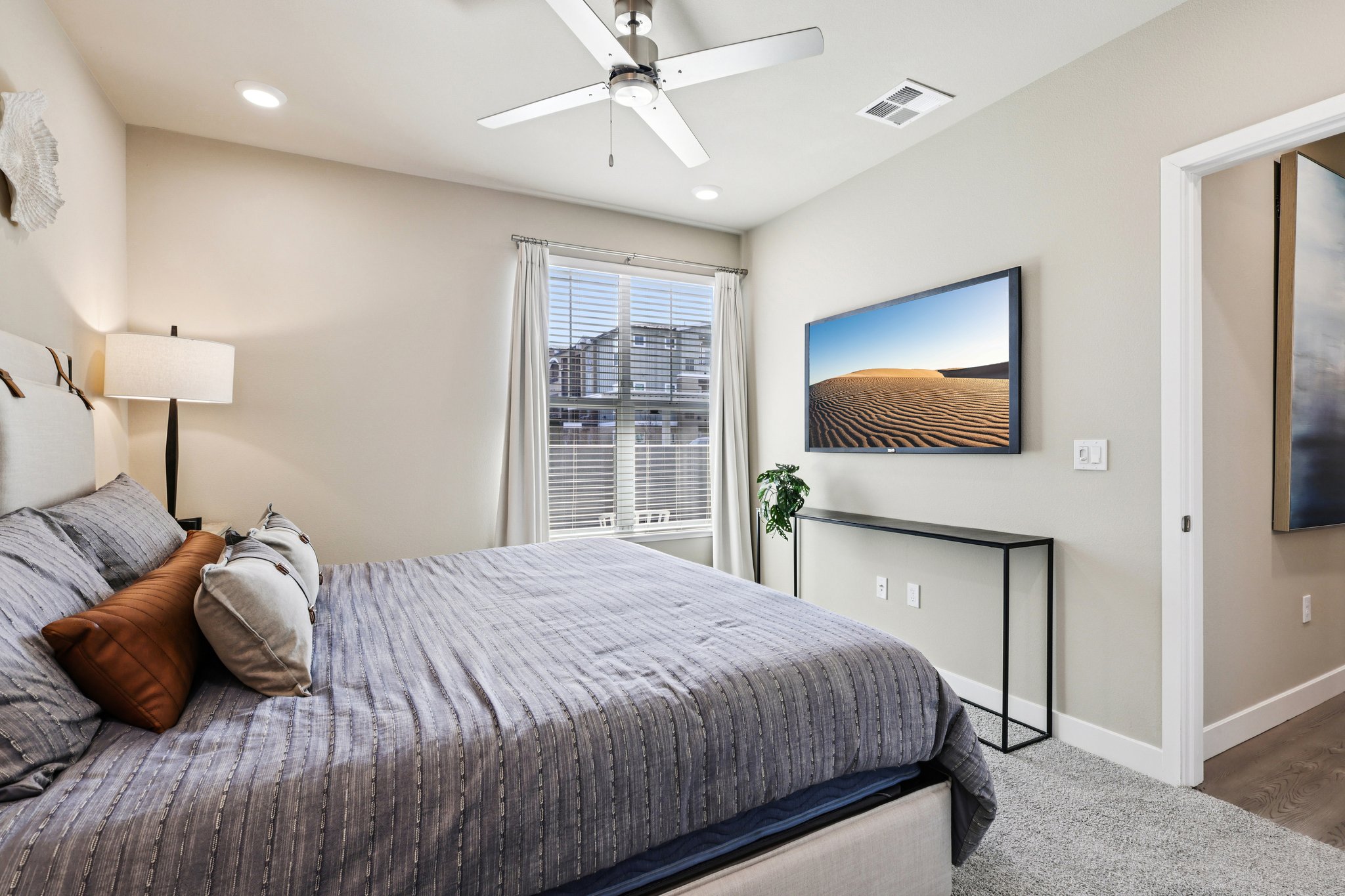 Bedroom with bed l 1 & 2-Bedroom Homes 