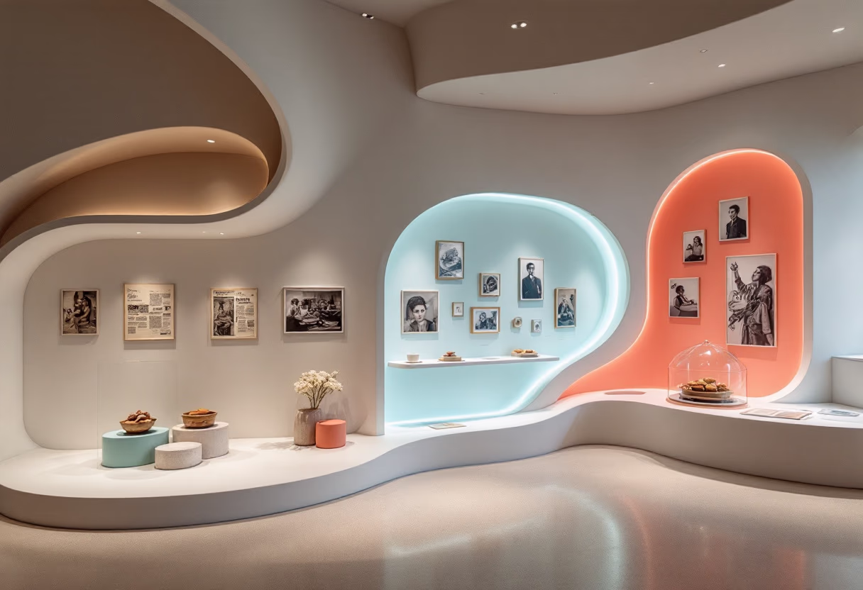 [background image] image of bakery's history wall (for a bakery)