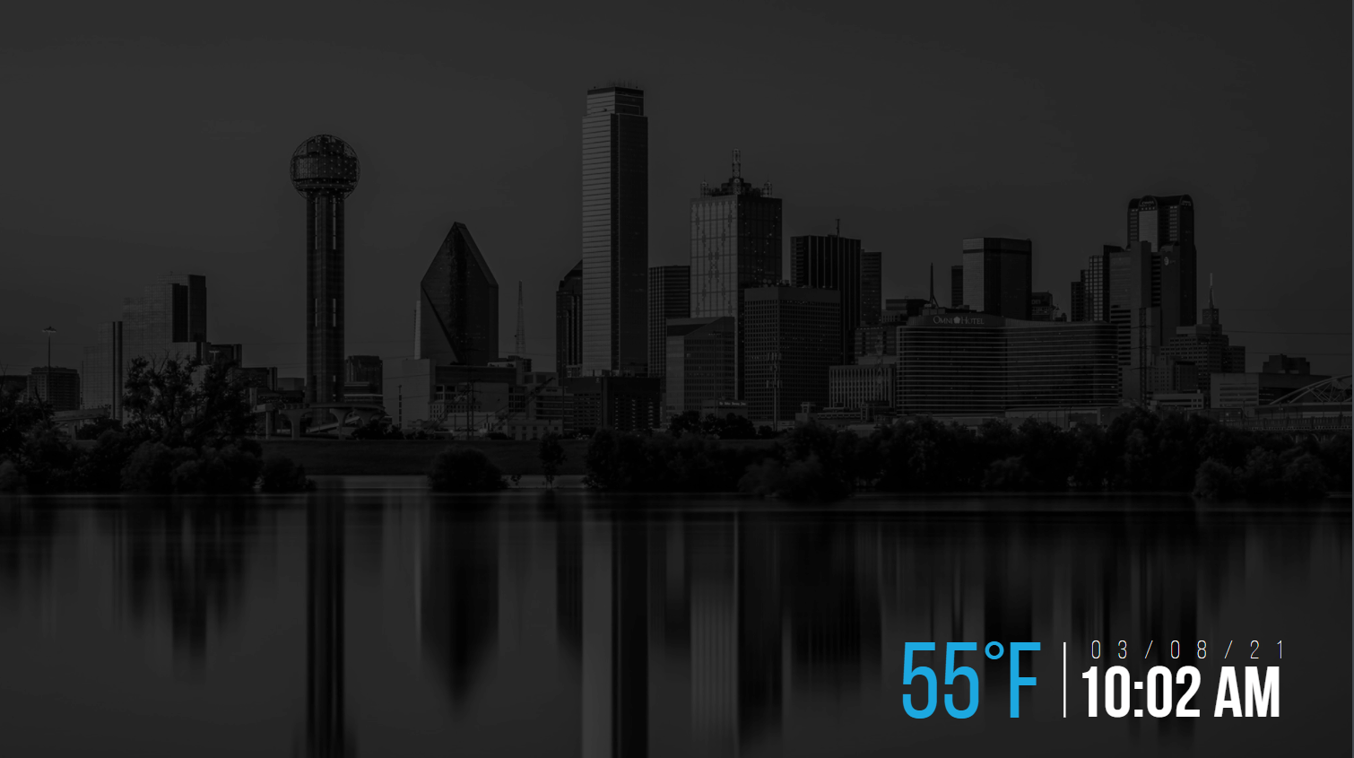 digital signage - time date example