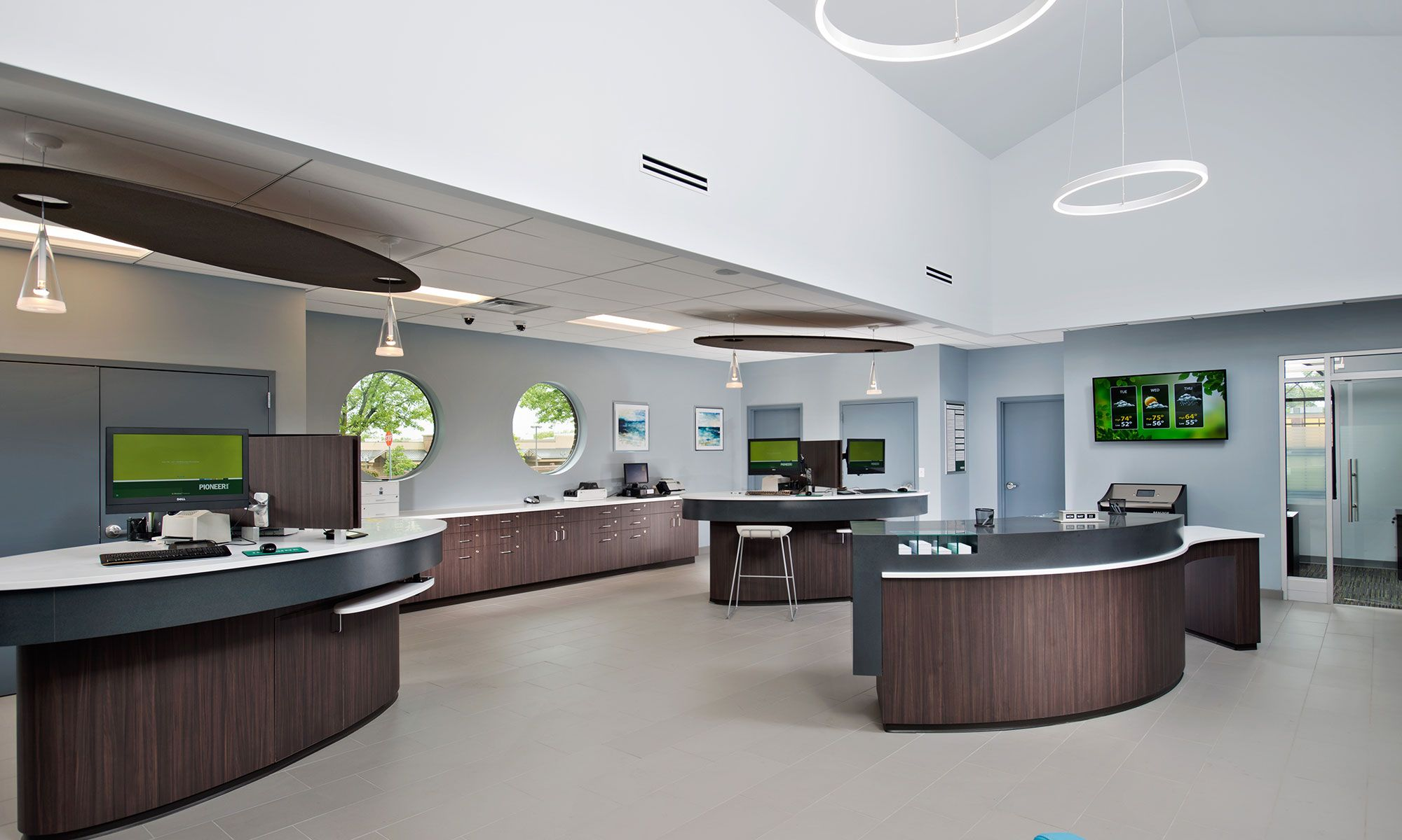 digital signage in finance office