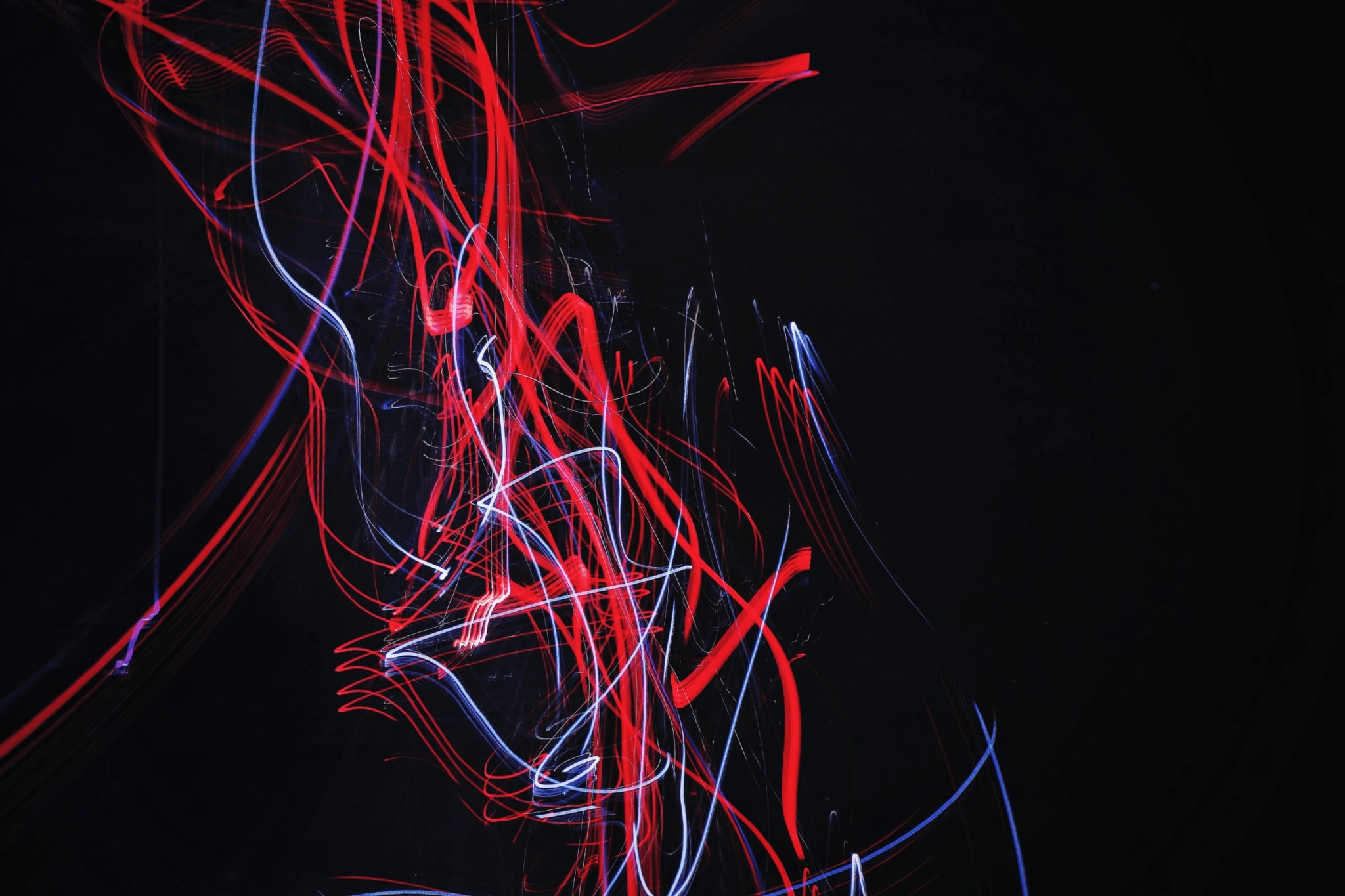 Digital bright lines background on black background
