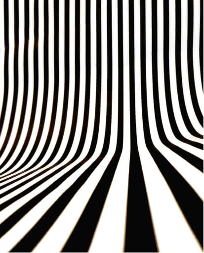 White and black spirals