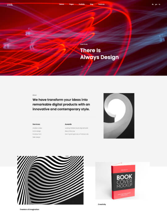 Home page screen