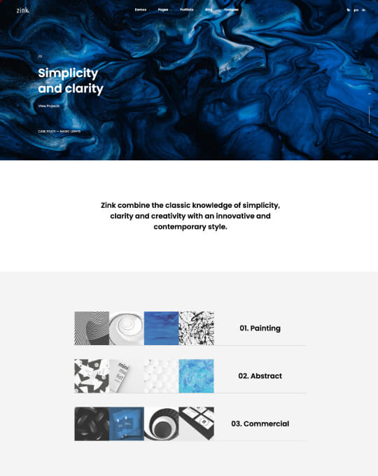 Home page screen