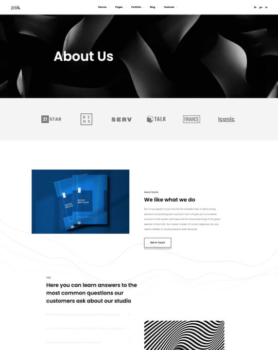 Home page screen
