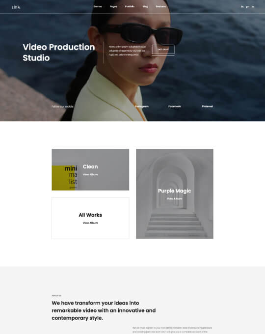 Home page screen