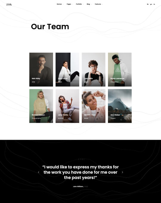 Home page screen