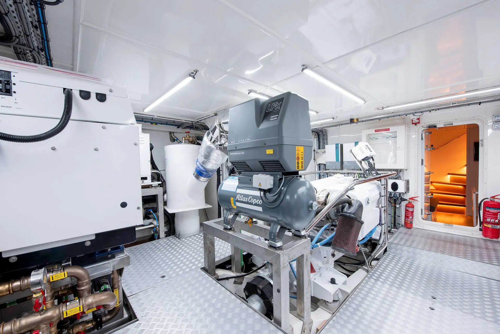 Photograph yacht mechanical spaces