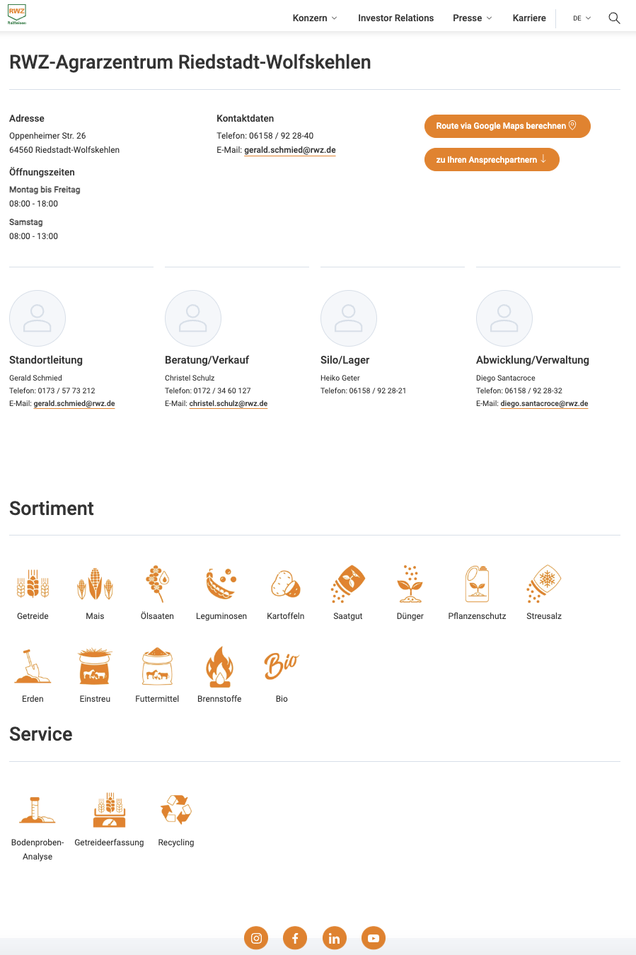 Uberall Case Study RWZ Local Landing Pages