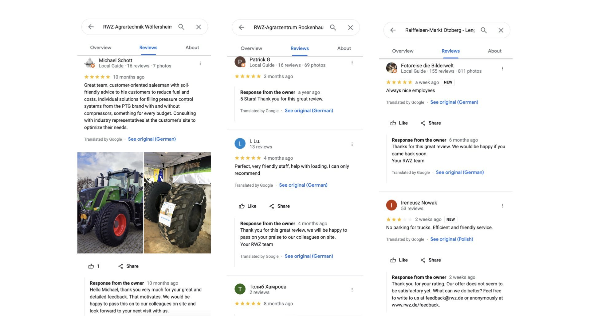 Uberall Case Study RWZ Review Management GBP