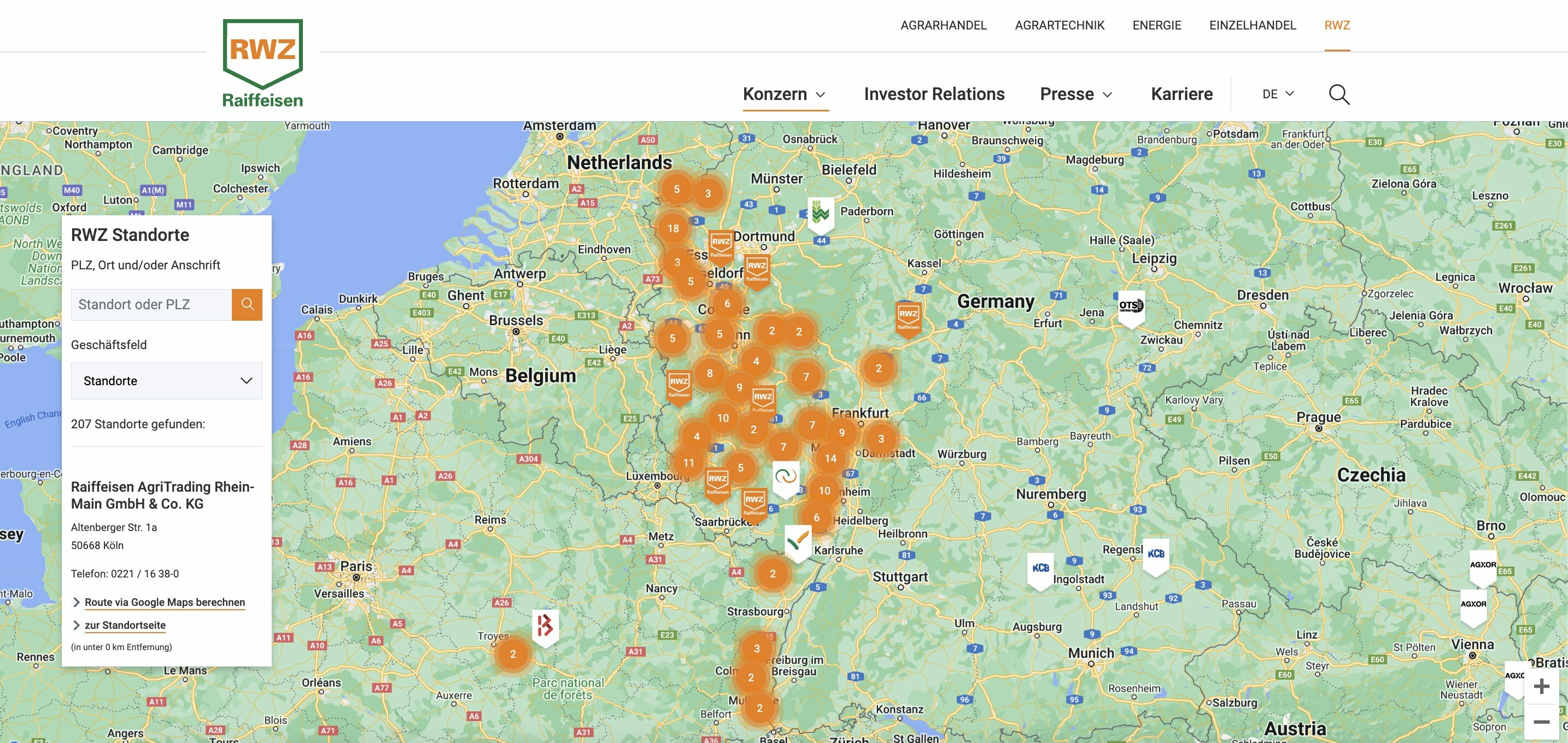 Uberall Case Study RWZ Locator
