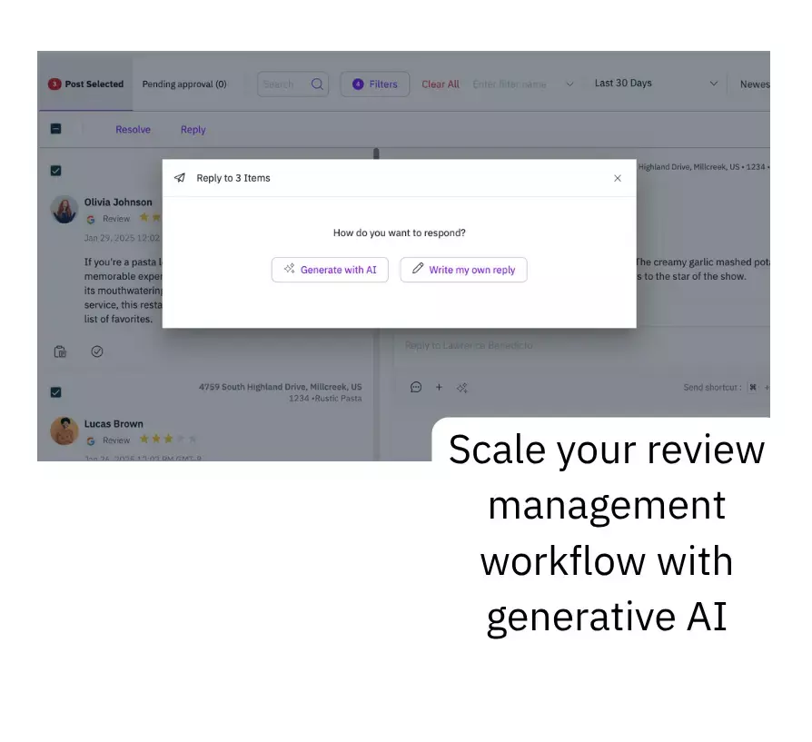 review management with generative AI