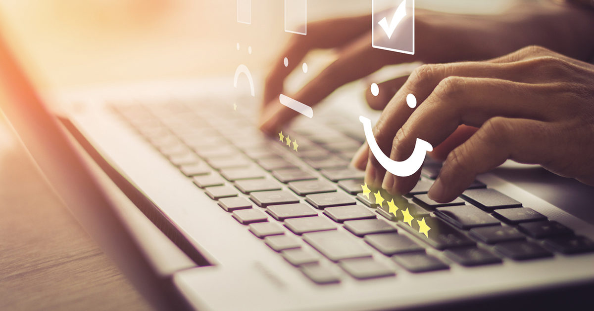 hands typing on the keyboard