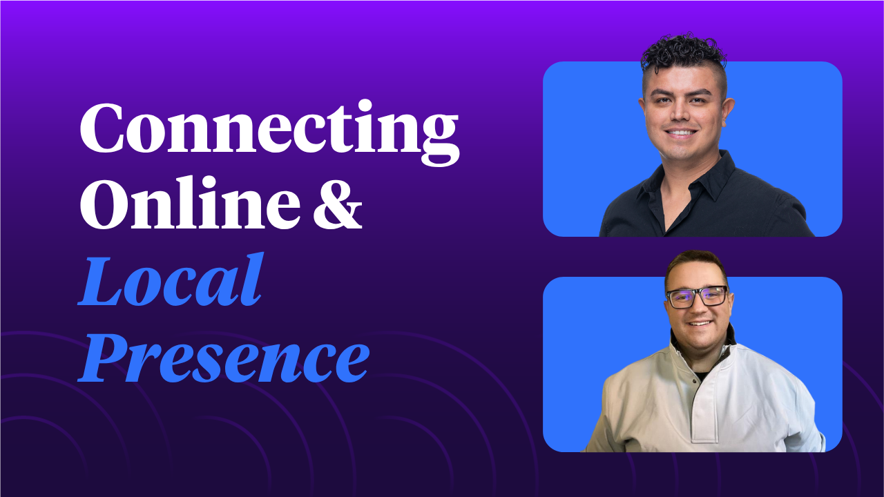 Verbindet digitale und lokale Präsenzgrafiken