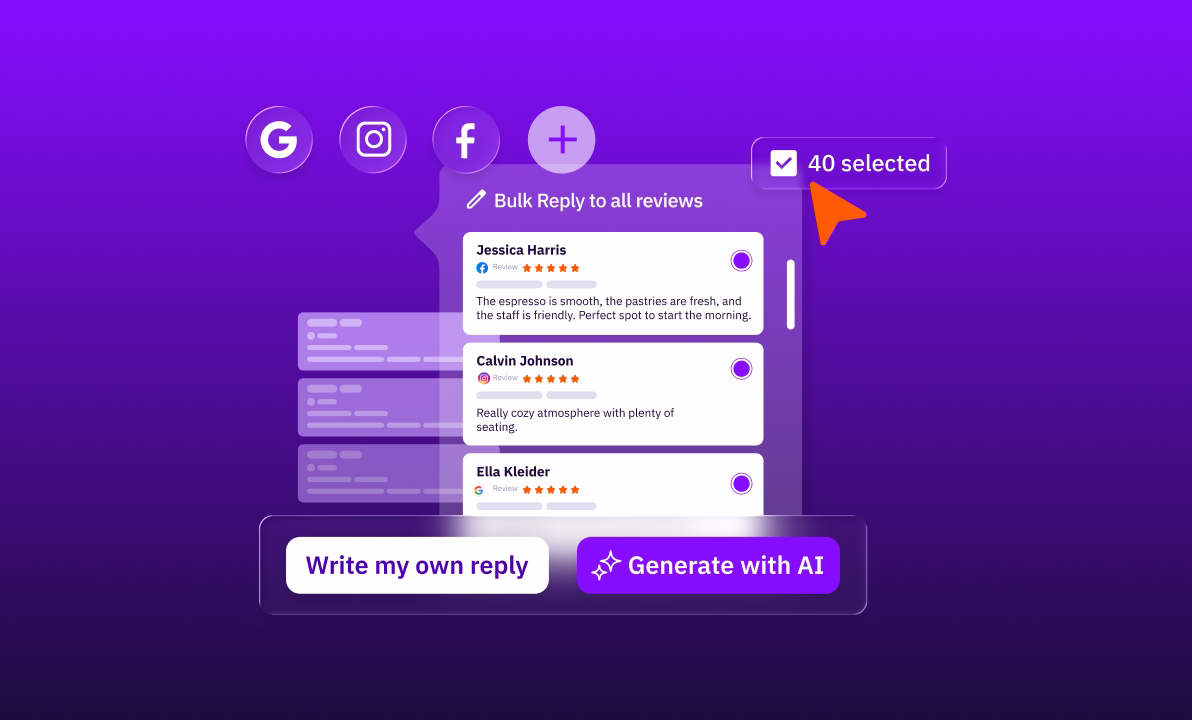Review and reputation management across locations