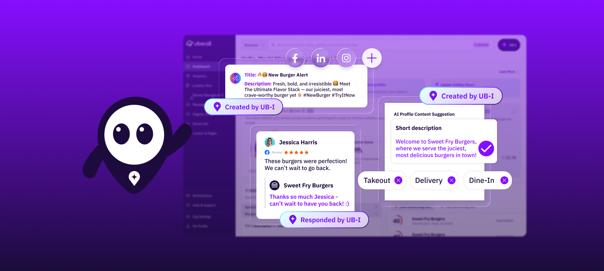 UB-I in-platform screenshot with UB-I character
