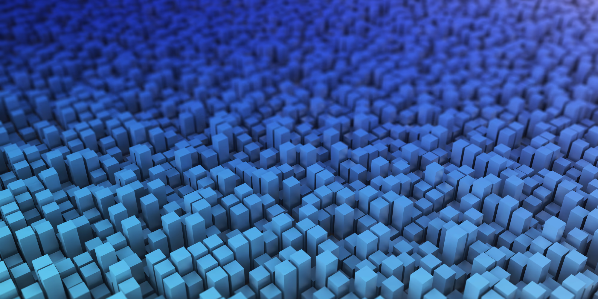 Blue blocks shallow depth of field.