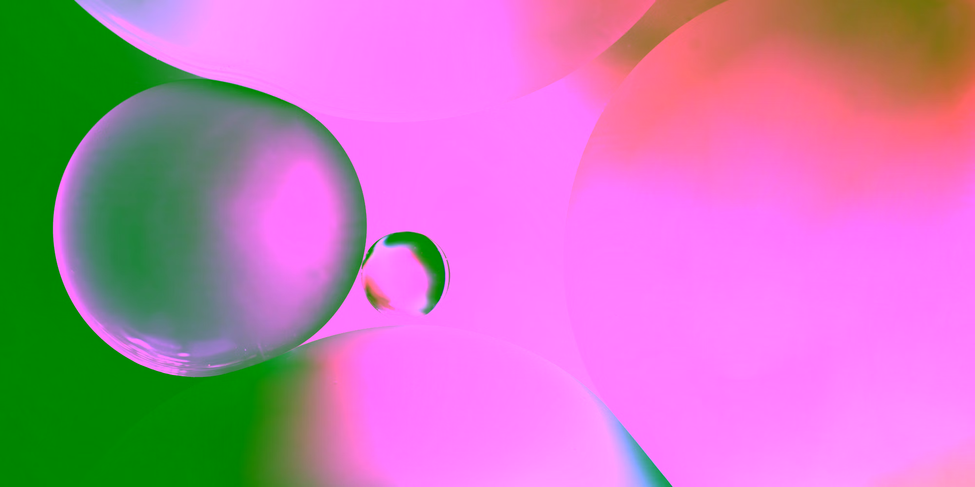 Abstract colorful glowing spheres.