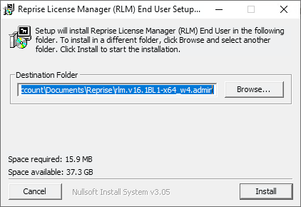 Specify installation location