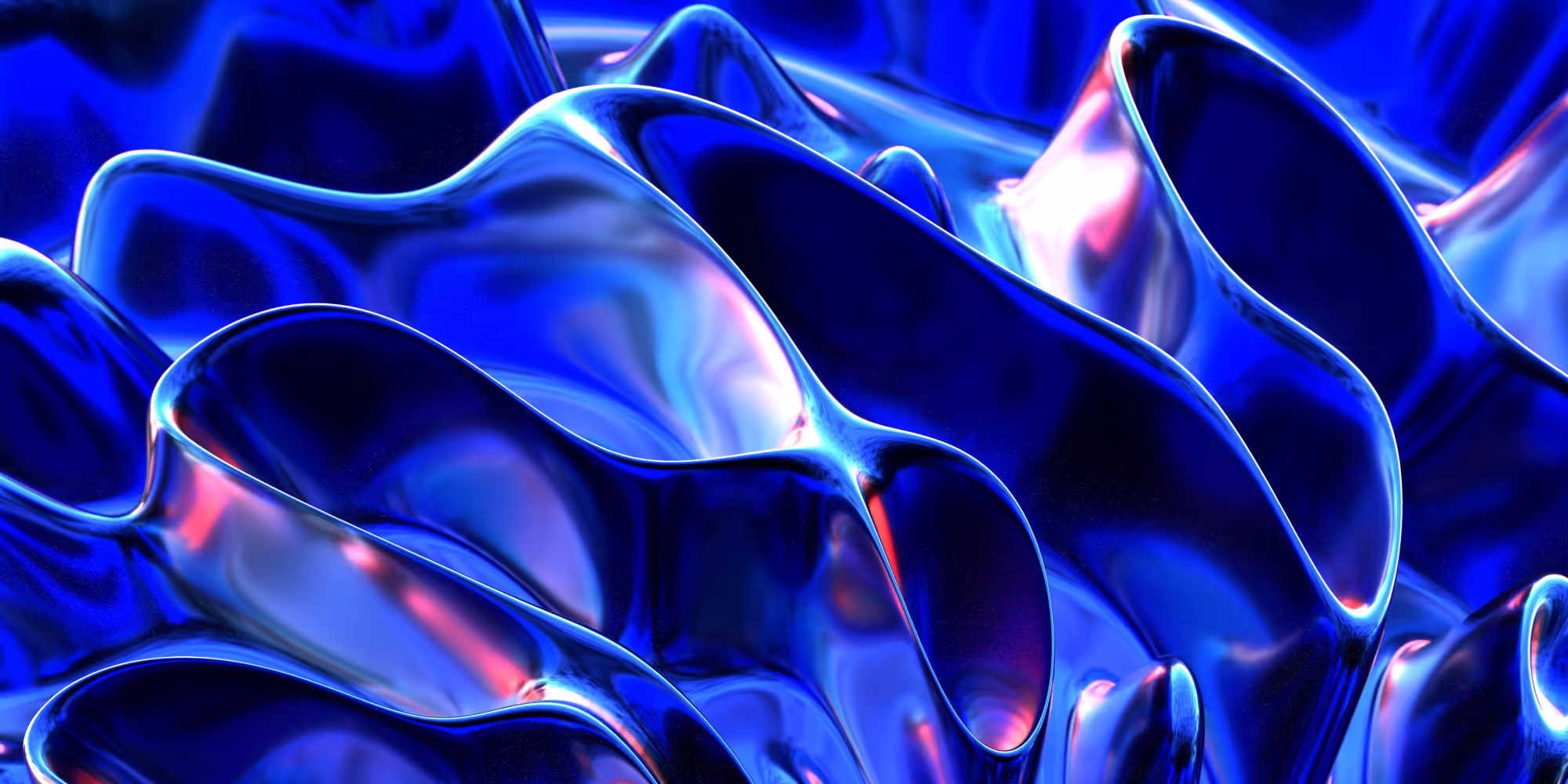 blue & white abstract metal