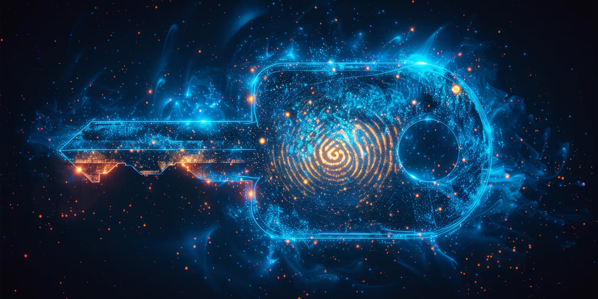 Abstract digital key.