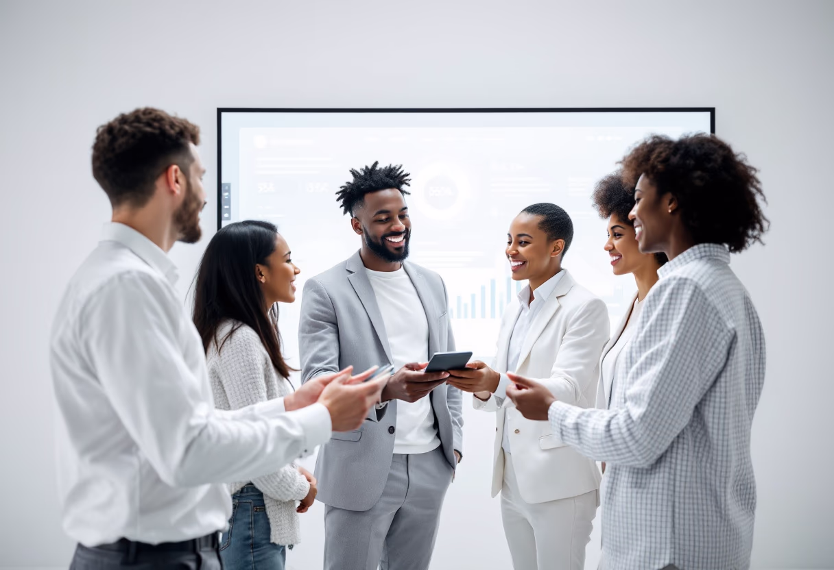 image of team discussion (for a hr tech)