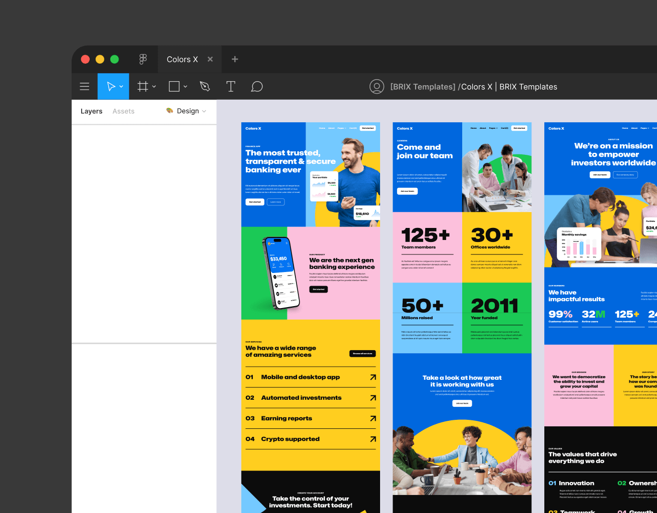 Colors X - Figma File Included - Modern Startup Webflow Template