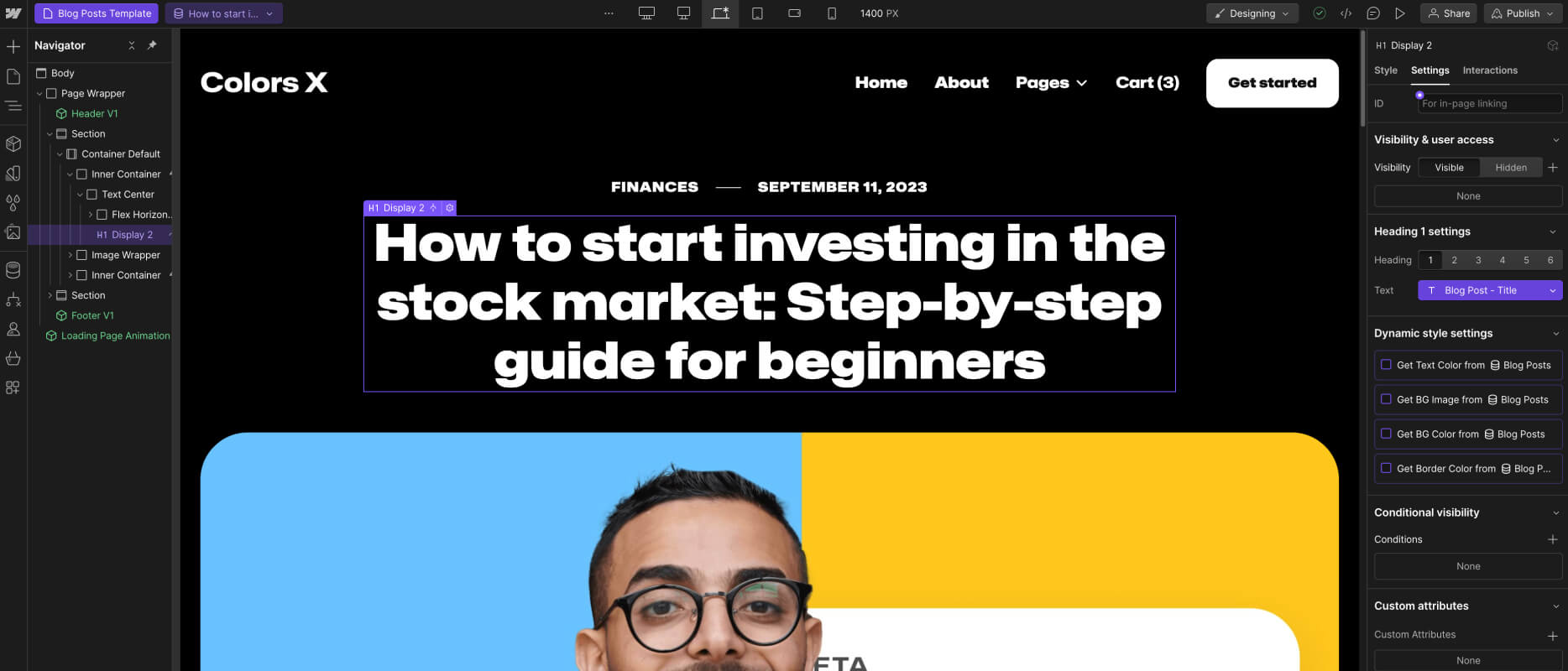 CMS Page - Colors X Webflow Template