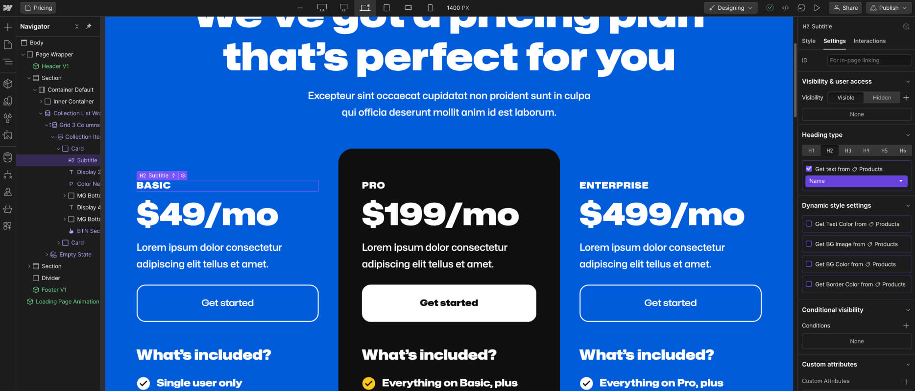 eCommerce Content - Colors X Webflow Template