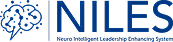 NILES logo featuring a stylized brain with interconnected nodes and the text 'NILES' alongside 'Neitro Intelligent Leadership Emulative System'.