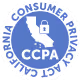 California Consumer Privacy Act (CCPA) logo featuring a handshake inside a circular border with the text around it.