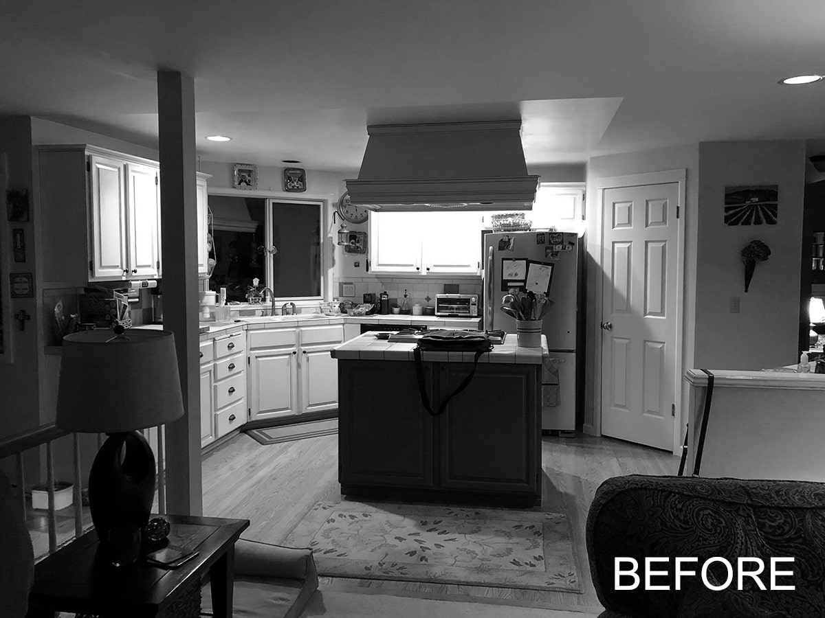 A before photo of what was the old design of the kitchen