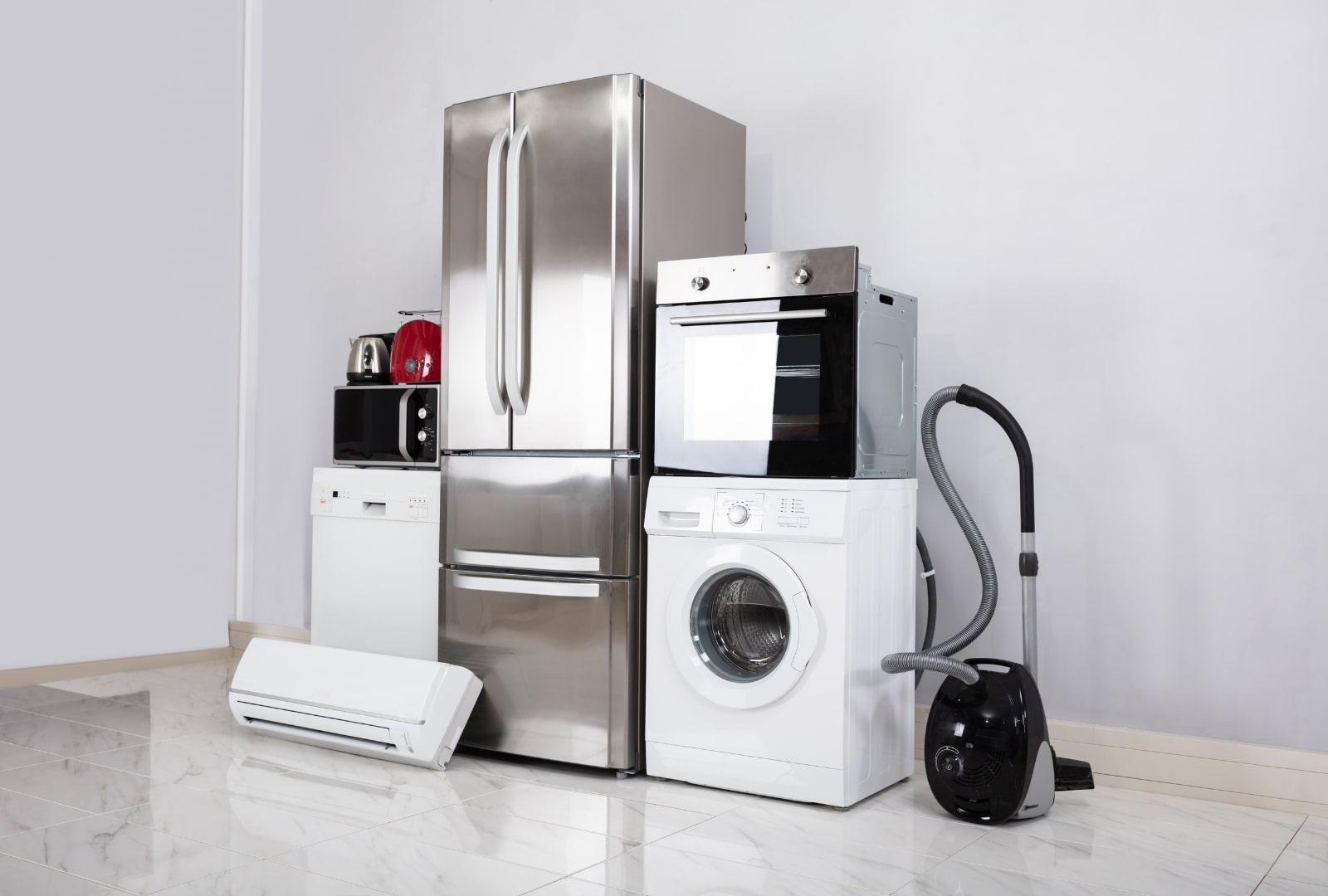 A modernly looking home appliances. 