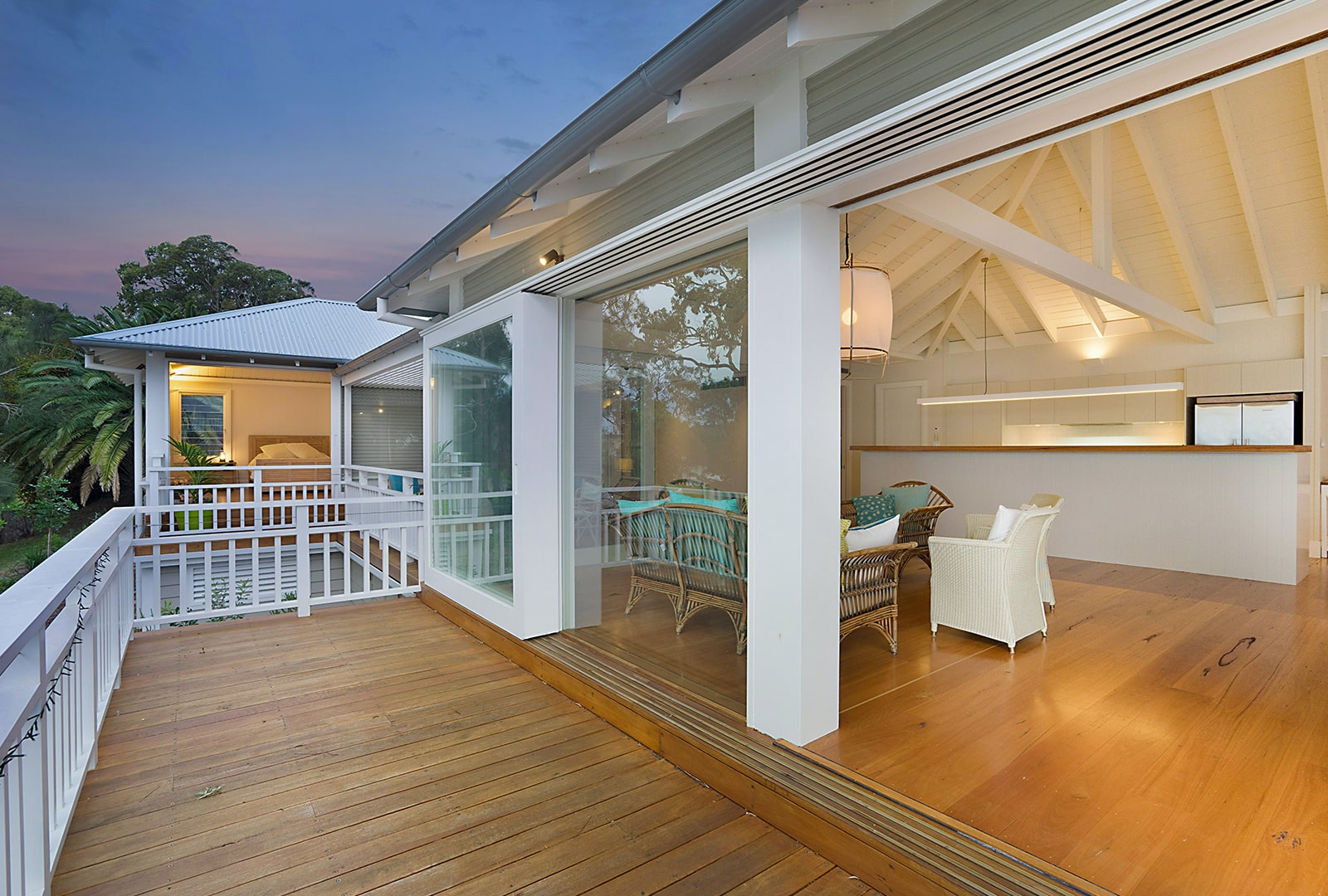 Deck Addition with Wooden Floors