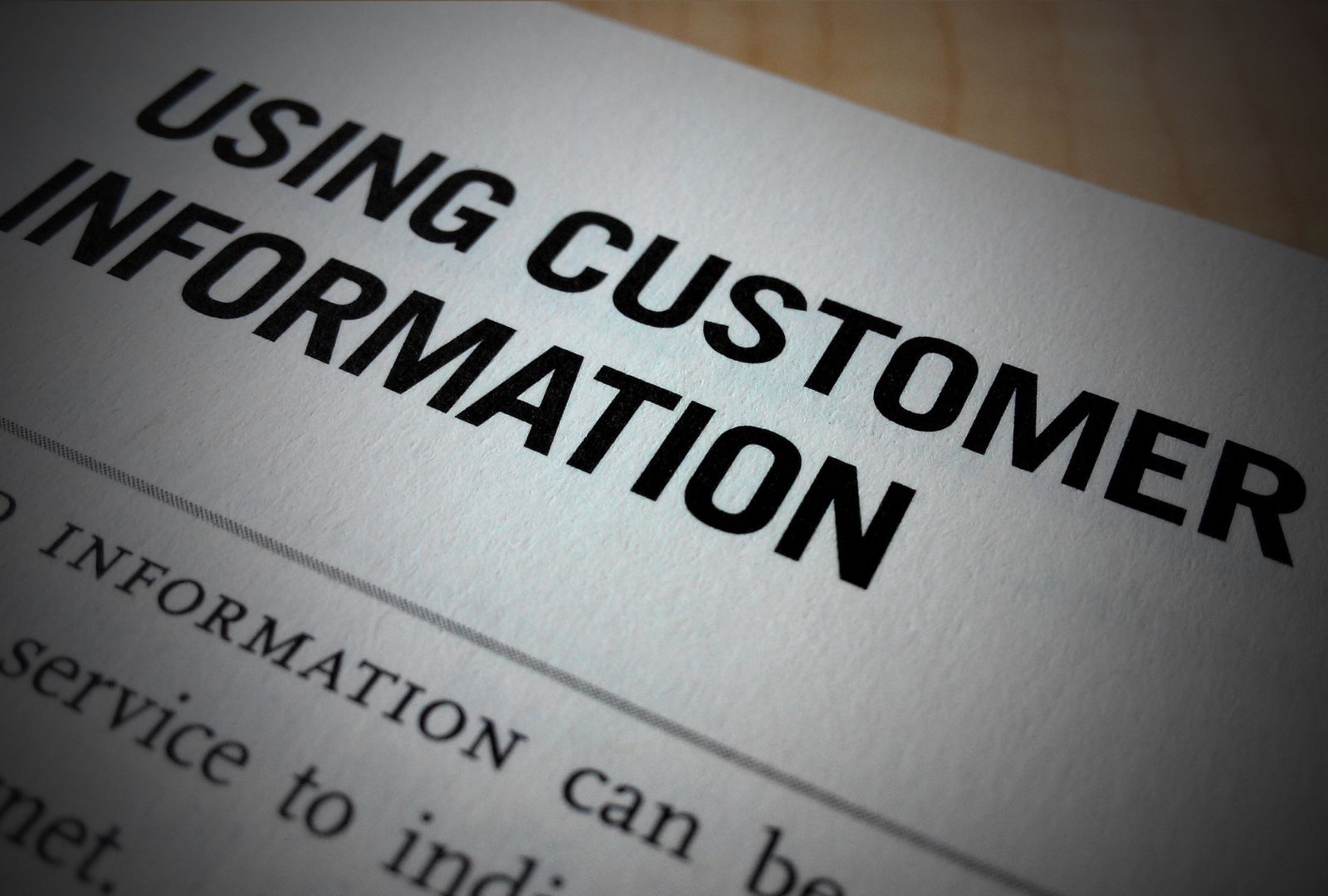 Using customer information