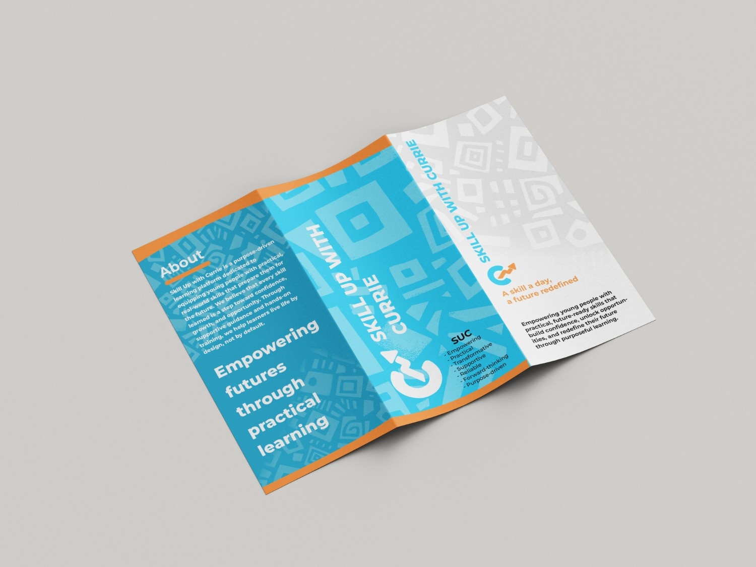 Roll fold flyer mockup
