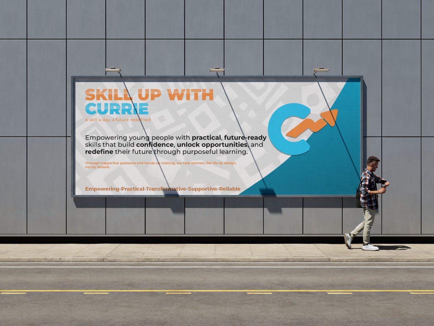 Street billboard mockup