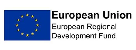 European Union flag with text European Union European Regional Development Fund.