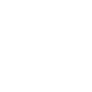 Black abstract geometric shapes on a white background with pixelated edges.