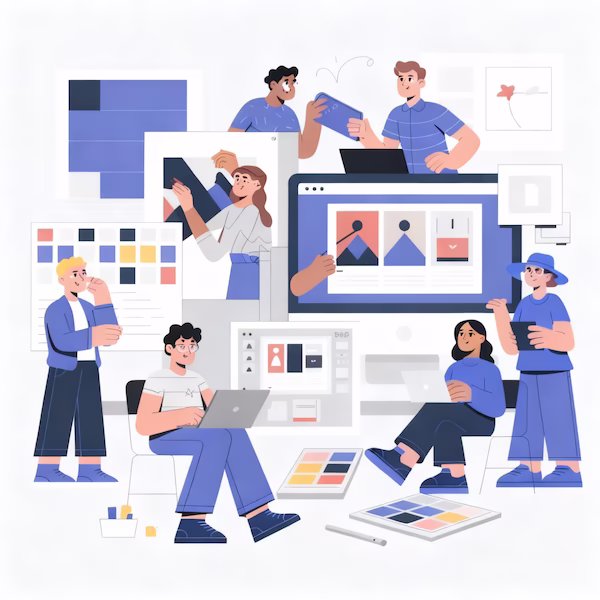 image of students engaging with the software (for a edtech)