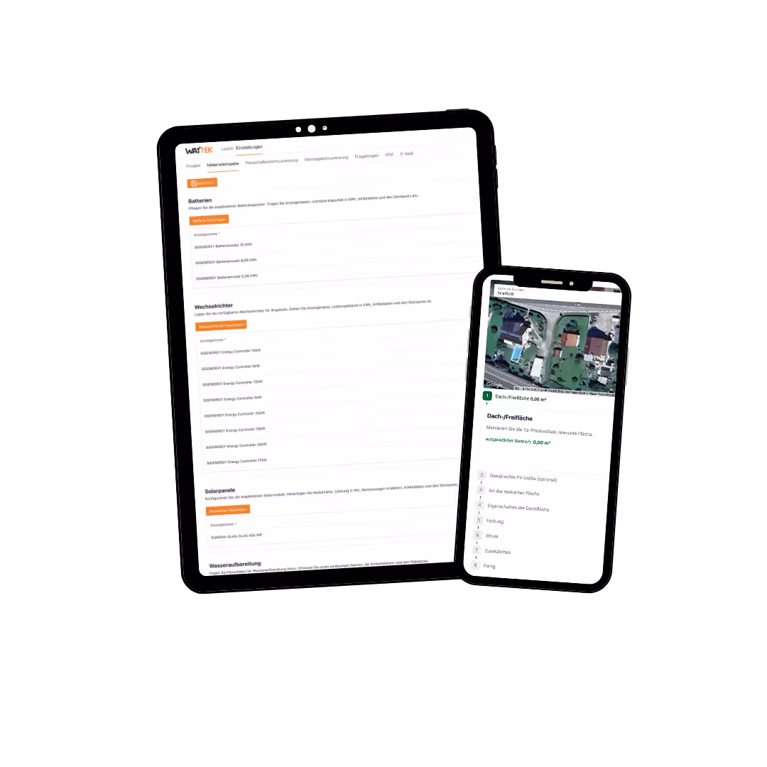 WATTEK auf IPad & IPhone