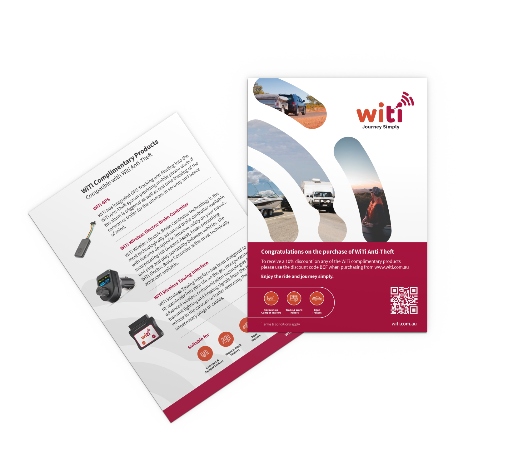 An image of Witi's brochure design with information about their products/services.