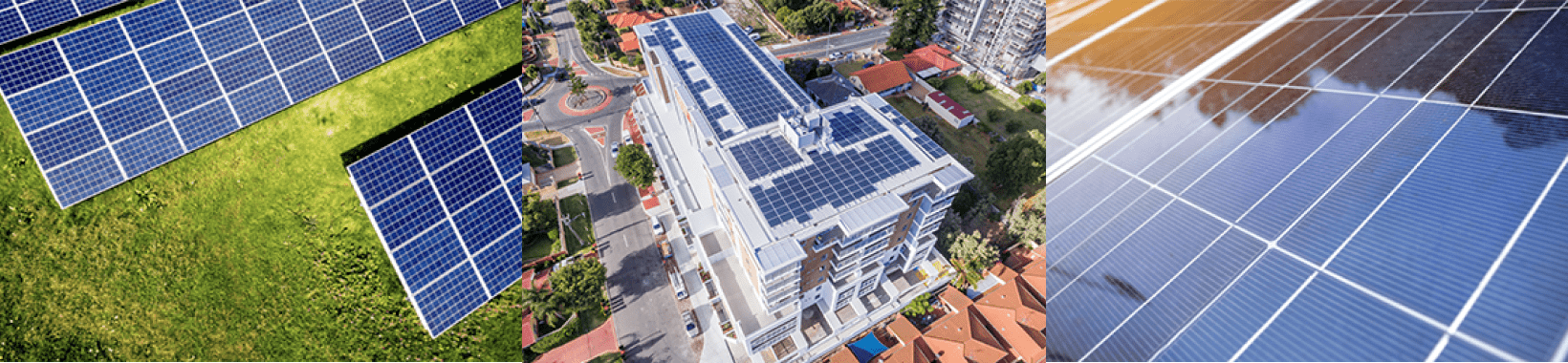 An image of solar panels in a commercial building.
