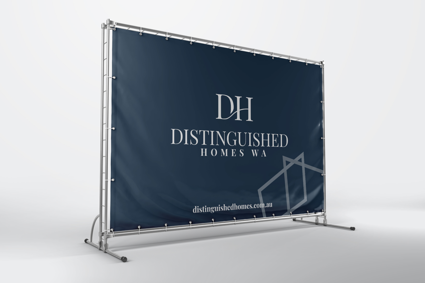 A billboard/ad space design of Distinguished Homes WA.